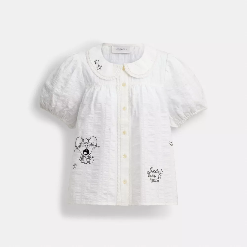 Coach | Brain Dead Embroidered Button Up Blouse