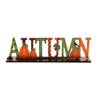 Thanksgiving Wooden Centerpiece Signs that says autumn in green
