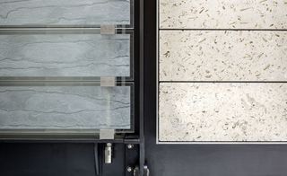 Clad in kiln-formed glass and Portland stone