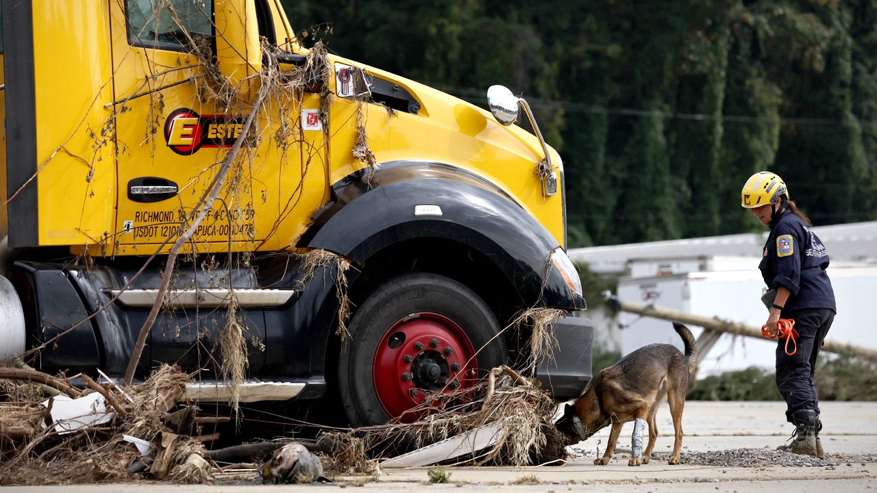 FEMA worker searches wreckage from Hurricane Helene in North Carolina