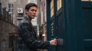 Jonah Hauer-King's Conrad approaching the TARDIS door