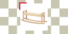 IKEA PS collection rocking bench with two dogs on it 