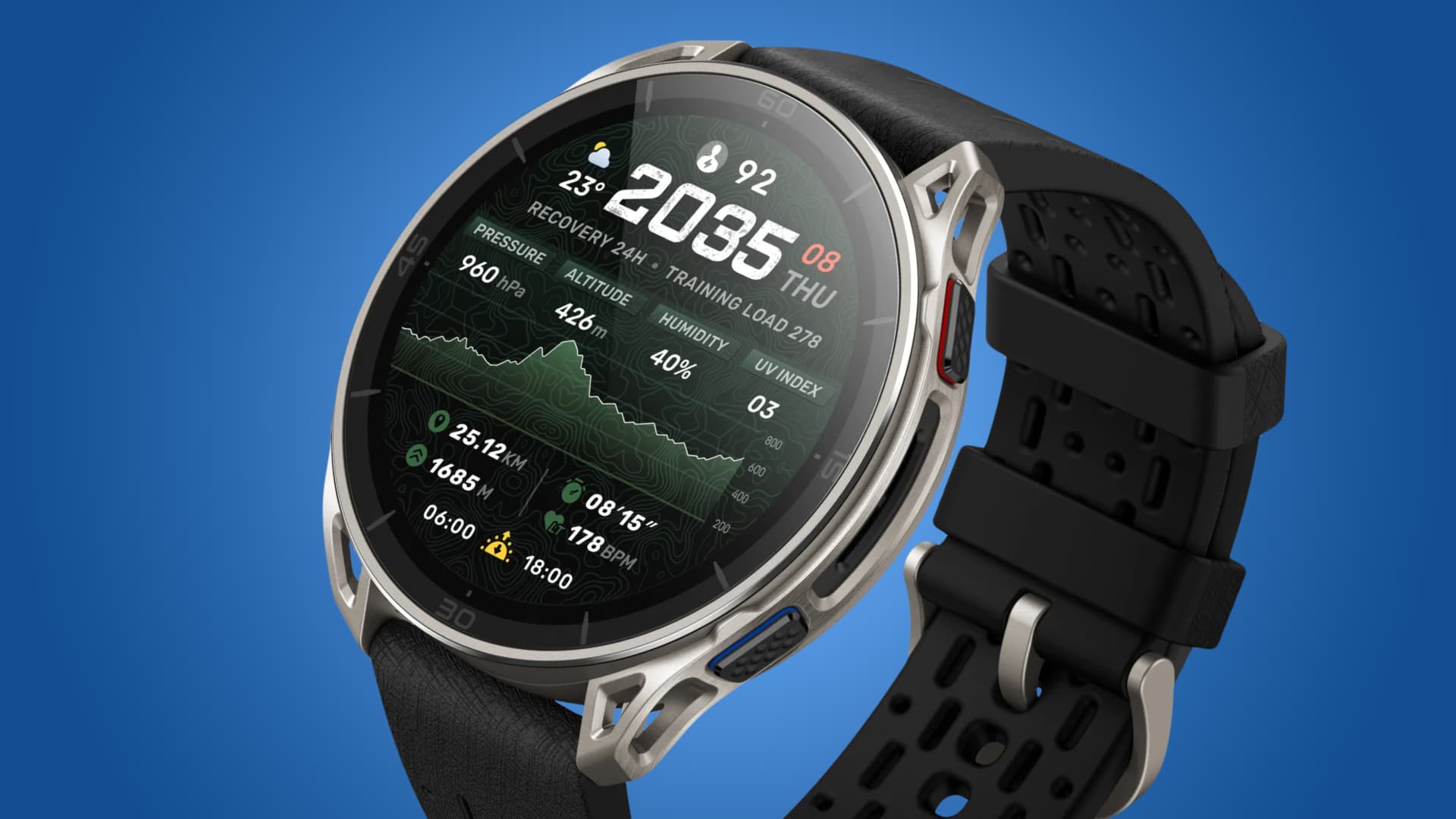 The Amazfit Cheetah 2 Ultra smartwatch.