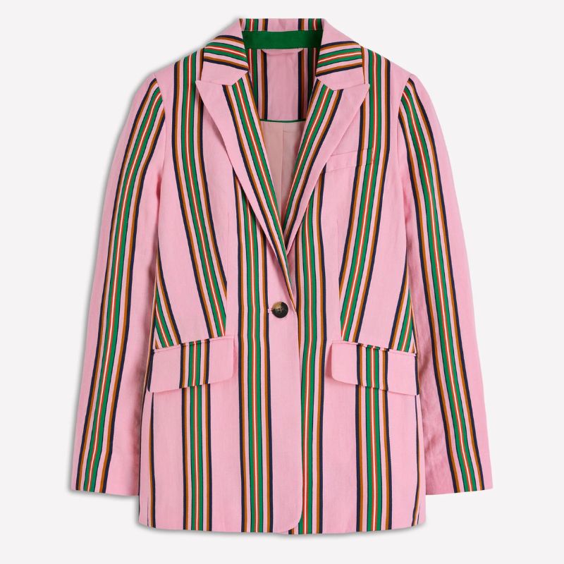Boden, pink stripe blazer