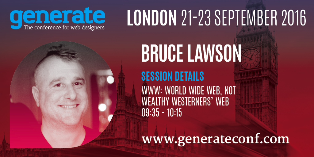 Don't miss Bruce's talk at Generate London; book your ticket now!