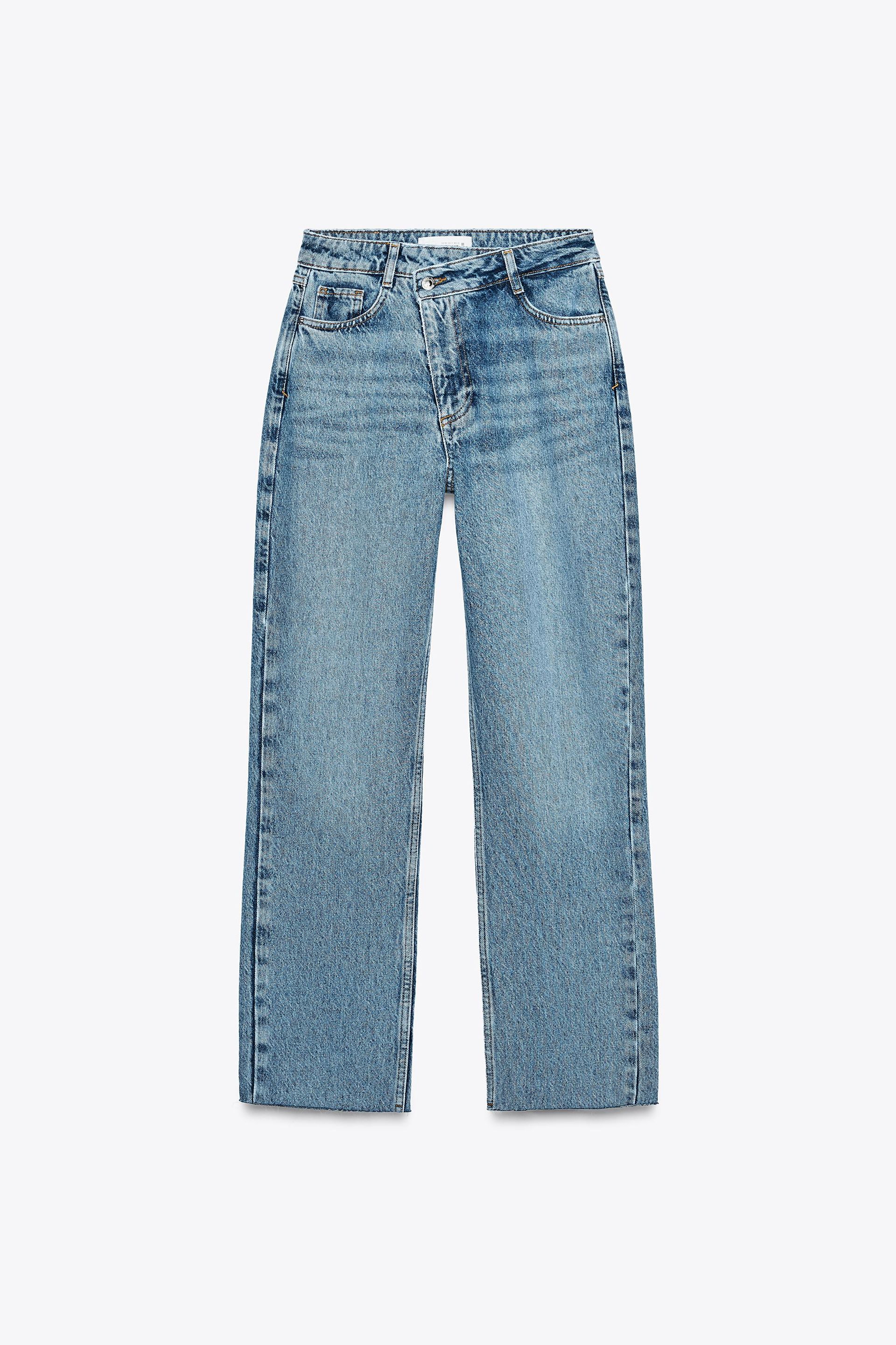 Z.09 Straight Ankle High Waist Crossover Waist Jeans