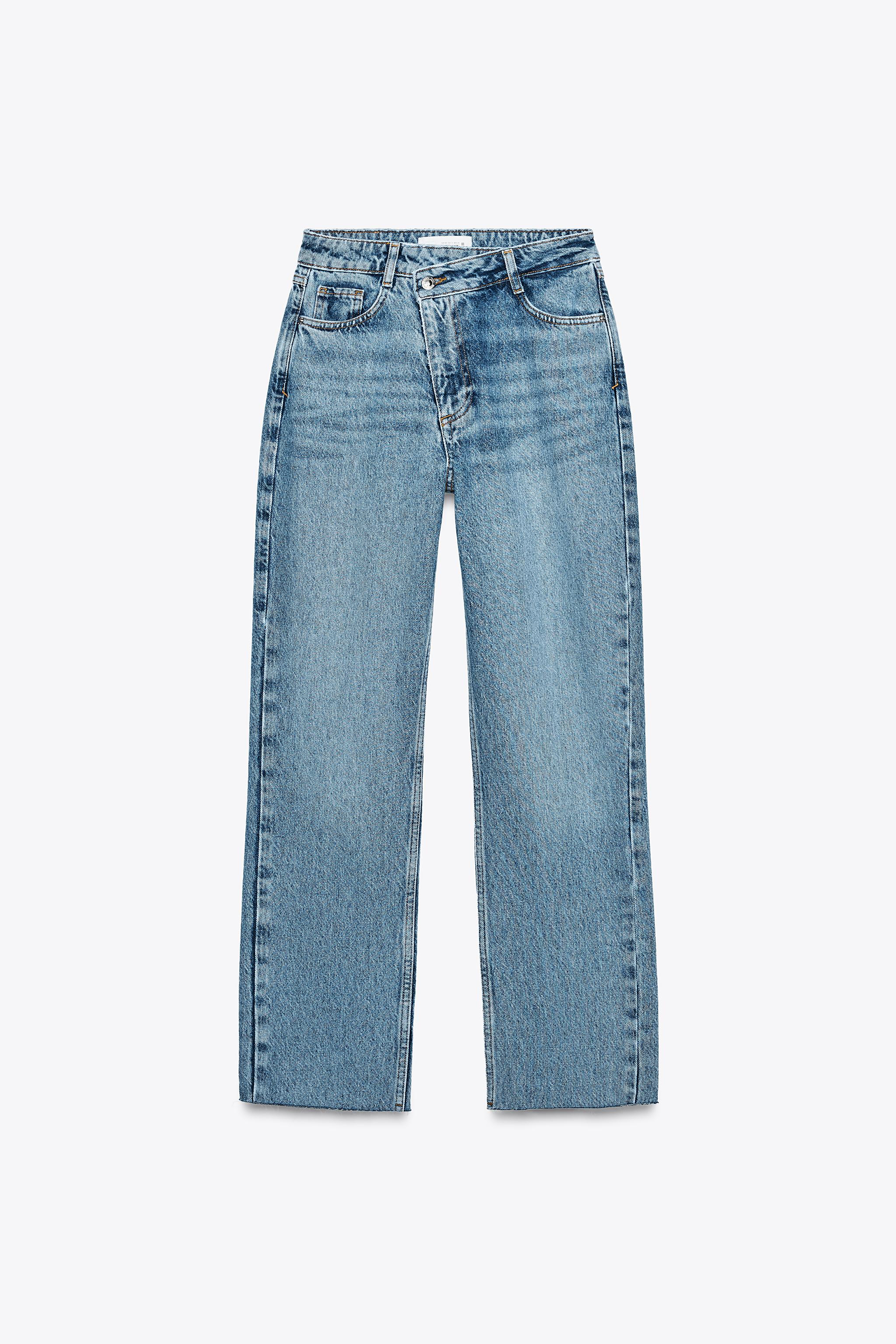 Z.09 Straight Ankle High Waist Crossover Waist Jeans