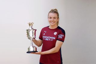 Lauren Hemp was named women’s young player of the year for the third time (PFA handout/PA)