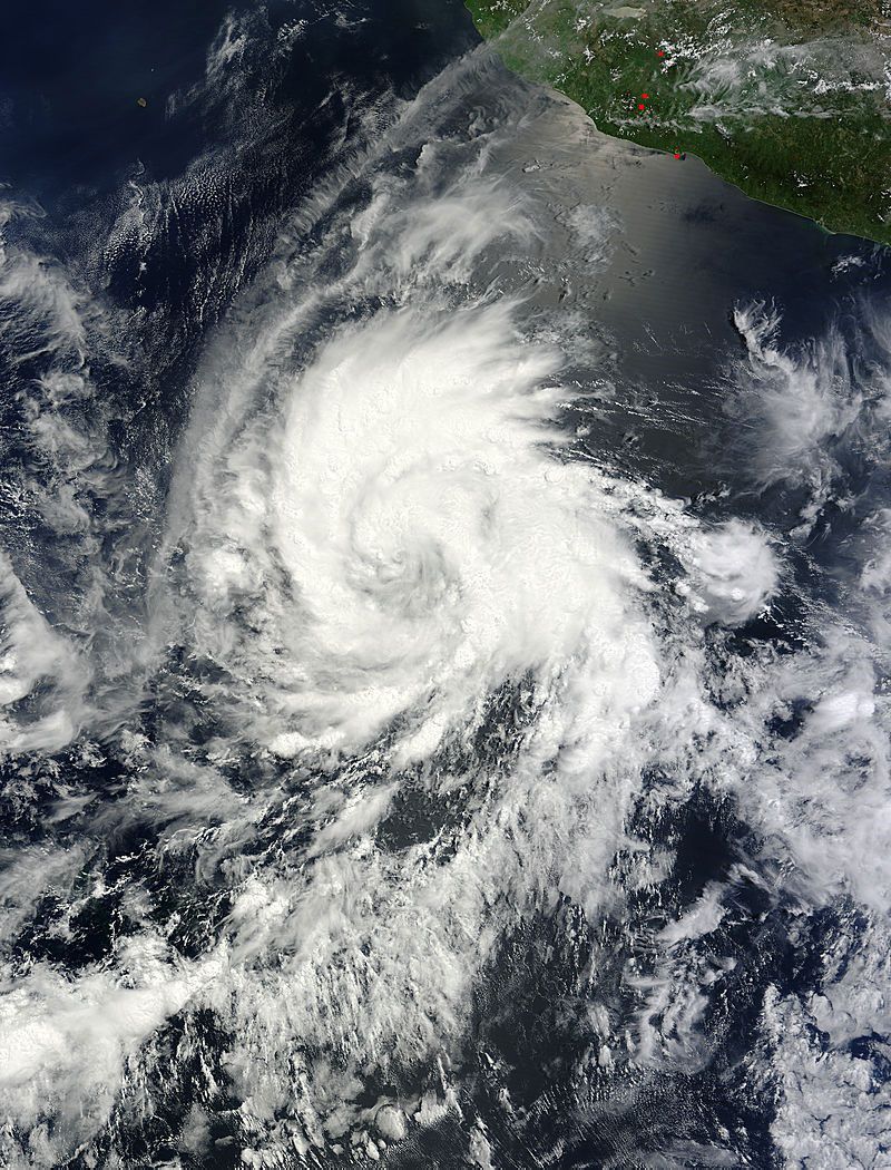 Tropical Storm Emilia seen by satellite