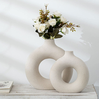 Ceramic Hollow Donut Vase Set of 2|  $45.99