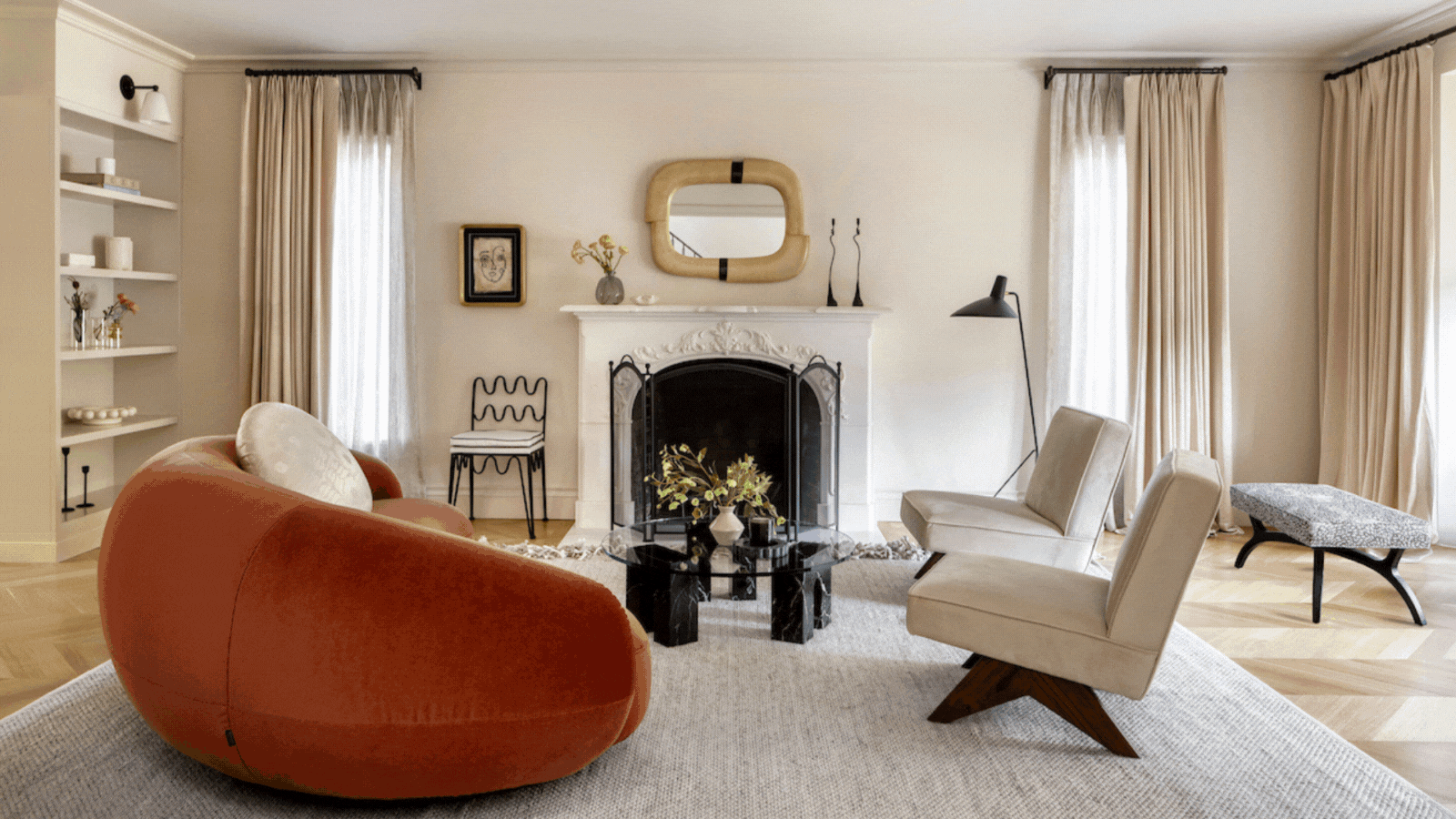 A range of images of a home in New York including the living room, dining room, bedroom, bathroom, kitchen and hallway