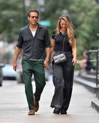 Blake Lively and Ryan Reynolds walking together in New York City