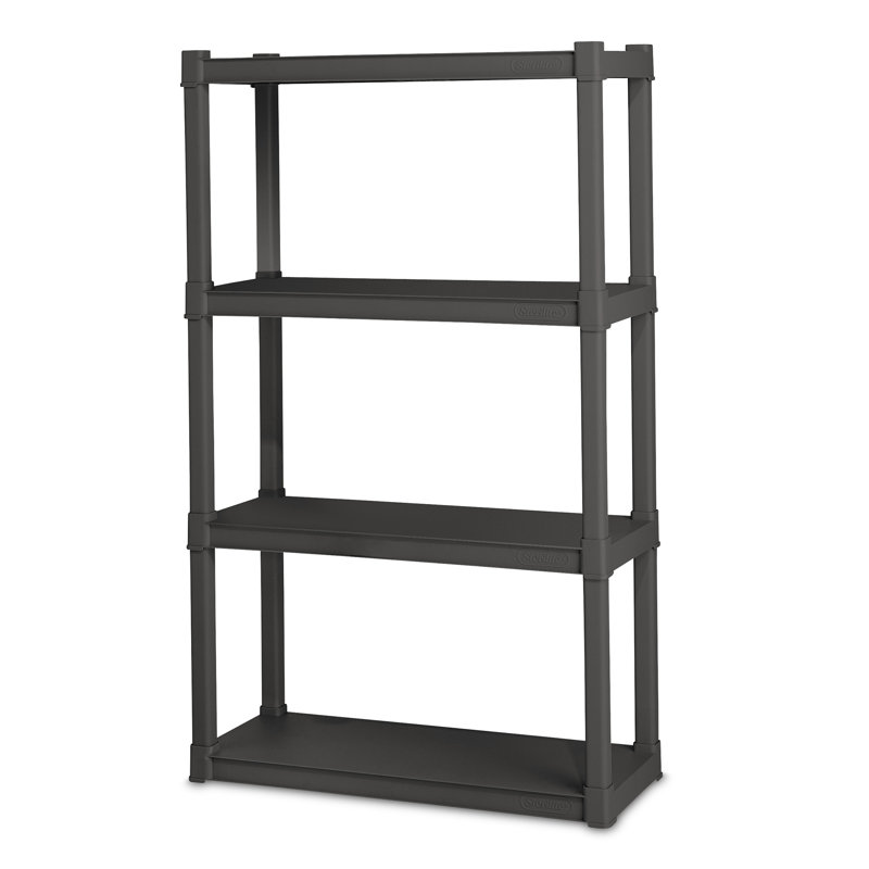 Sterilite 4 Shelf Unit Heavy Duty &amp;amp; Easy to Assemble Plastic Storage Unit &amp;amp; Reviews | Wayfair
