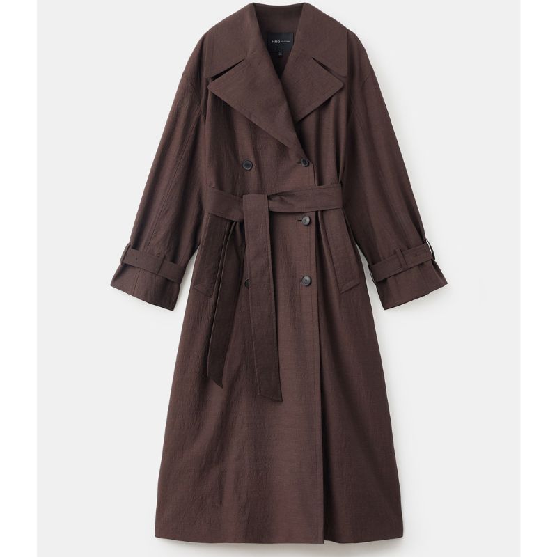 mango brown trench