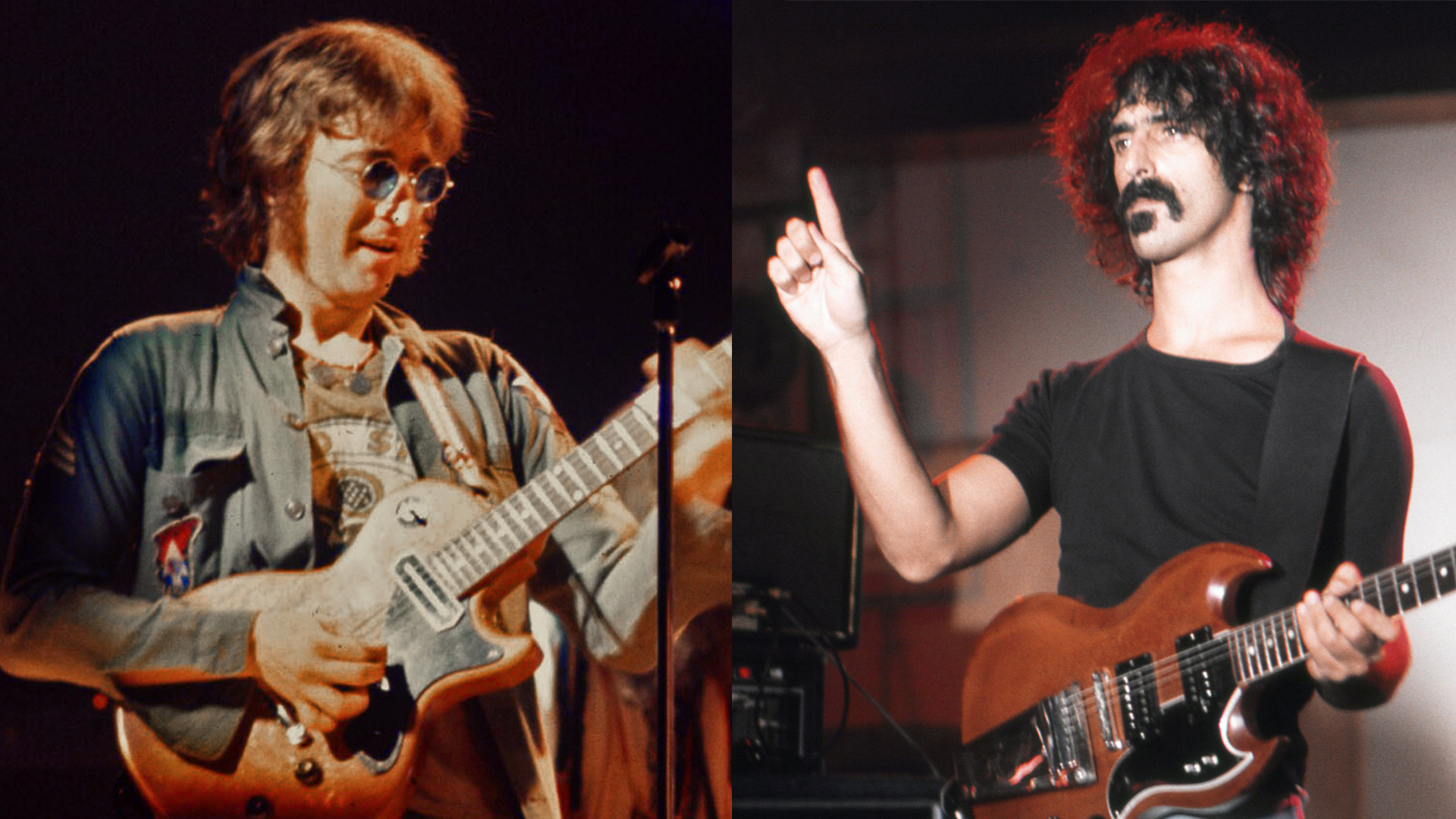 LEFT: "One to One" Concert - 8/30/72 At the request of Geraldo Rivera, shortly after the release of his album "Sometime in New York CIty, agreed to headline two charity concerts to benefit the Willowbrook Home, a facility for learning disabled children. The event was called "One To One", both concerts were filmed and recorded, with excerpts broadcast on ABC.  RIGHT: Frank Zappa in his studio 1974 in Los Angeles, California.. 