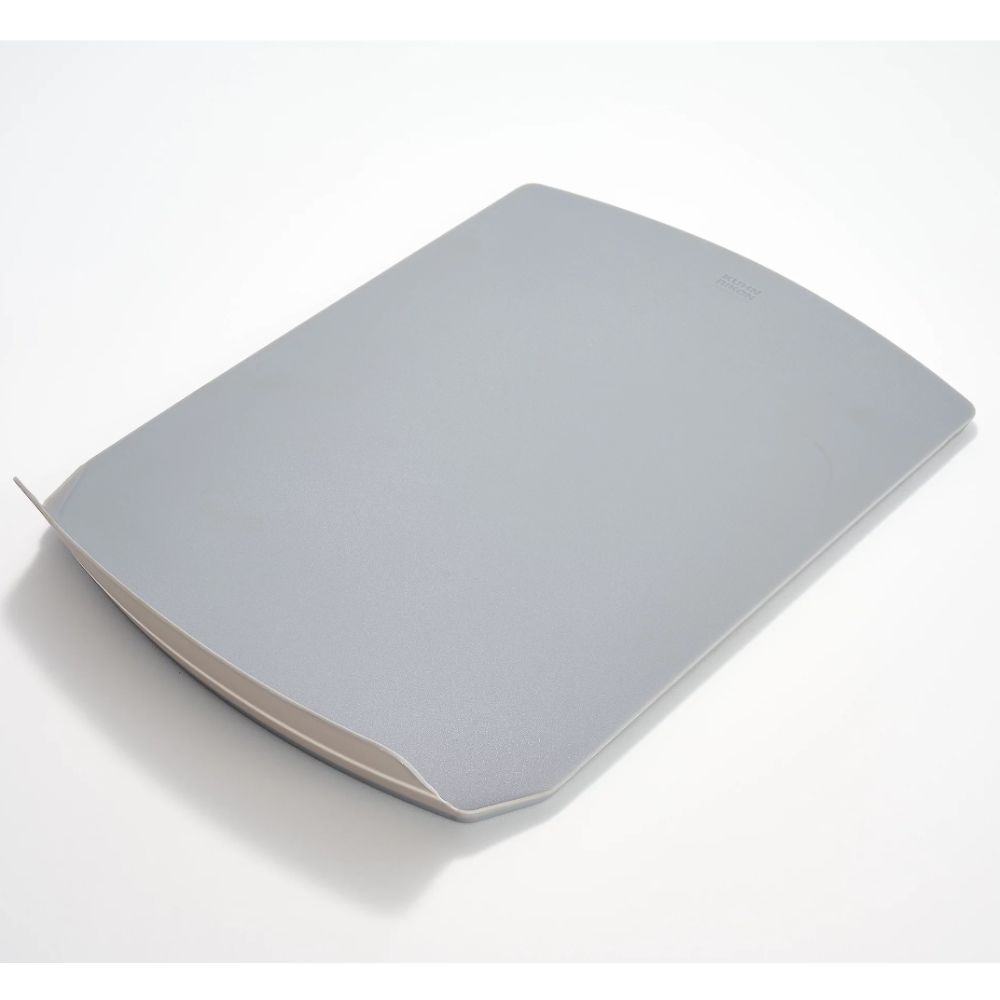 grey cutting board with folded edge
