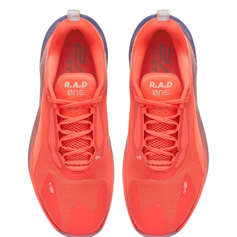 R.A.D One V2 shoe in coral top view