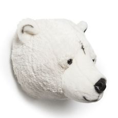 white toy polar bear head