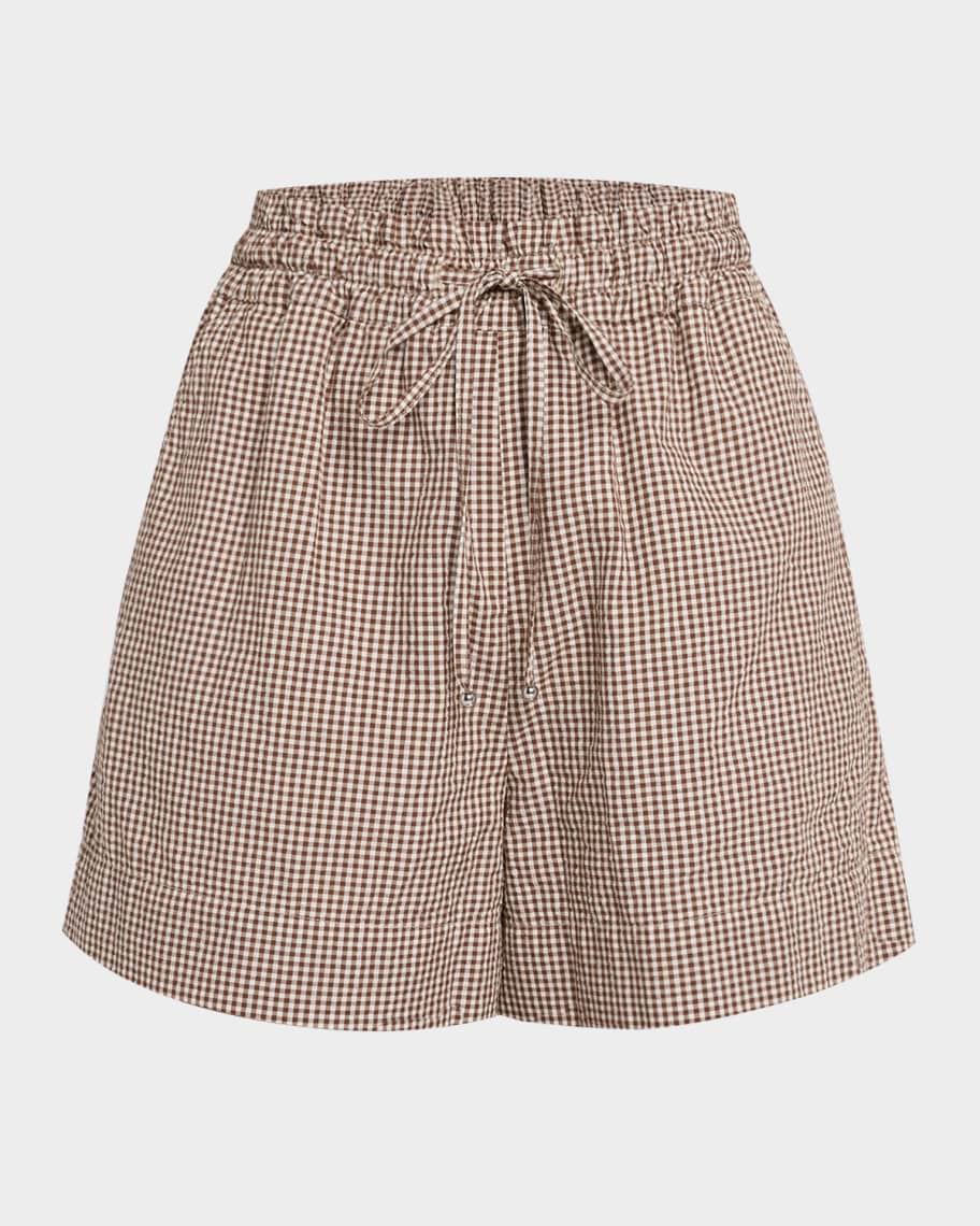 Tijana Gingham Drawstring Shorts