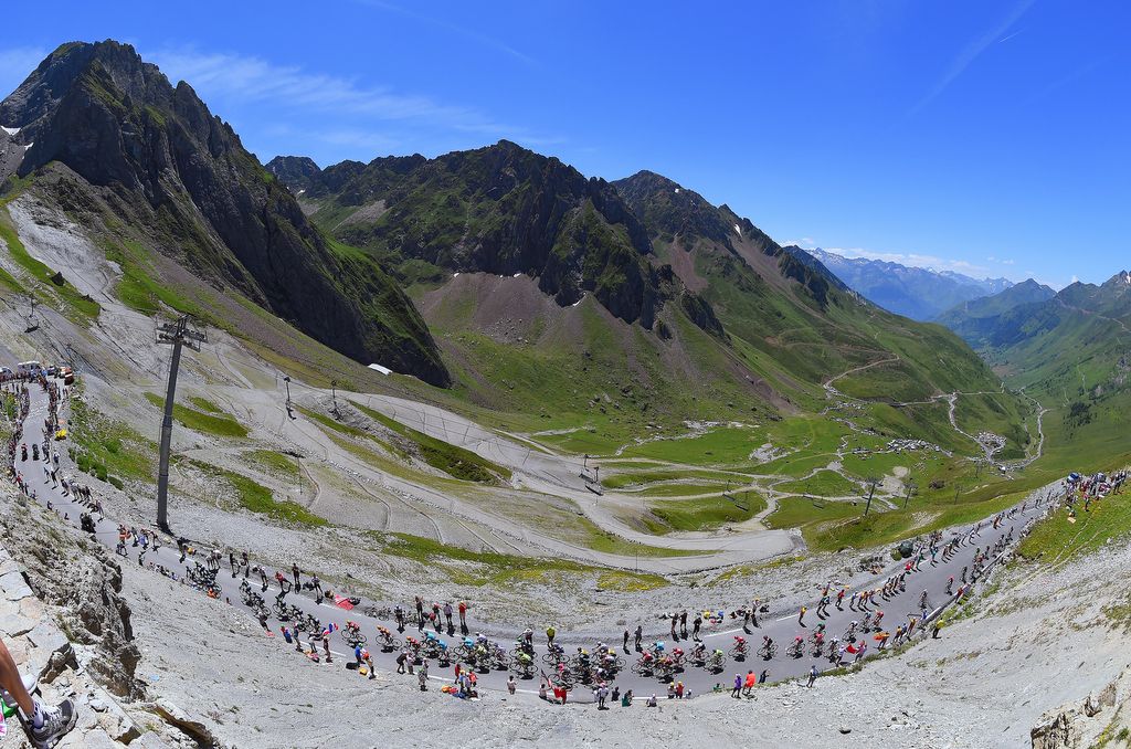 The Col du Tourmalet featured on stage 8 of the Tour