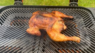 Testing chicken in the Everdure FORCE gas grill