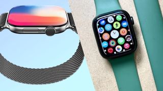 Apple Watch 10 render next to Apple Watch 7