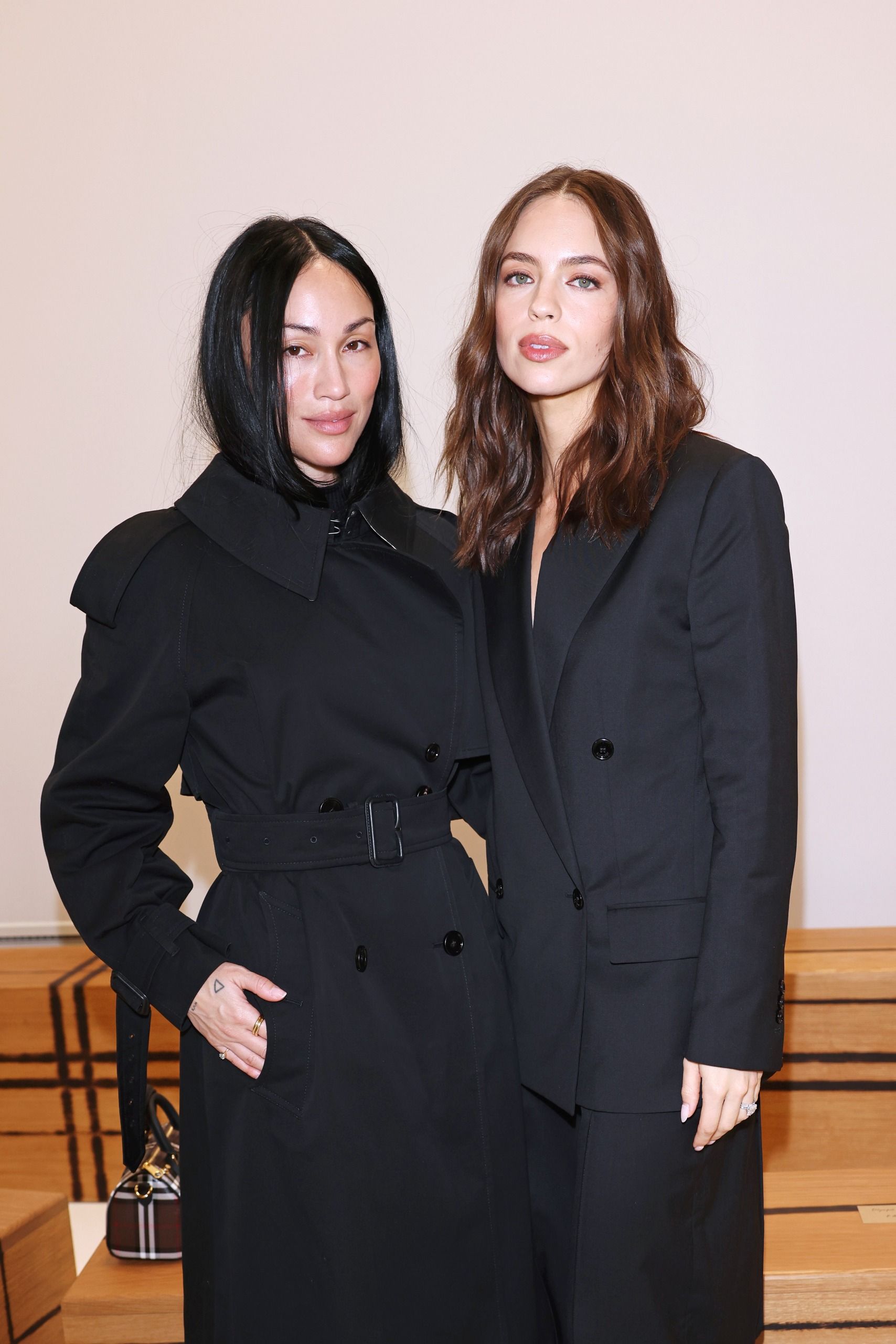 An image of celebrities on the Burberry spring/summer 2026 front row.