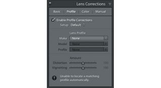 Lightroom lens corrections