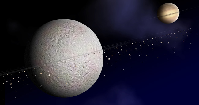 Saturn&#039;s Moon Might Have Rings, Too