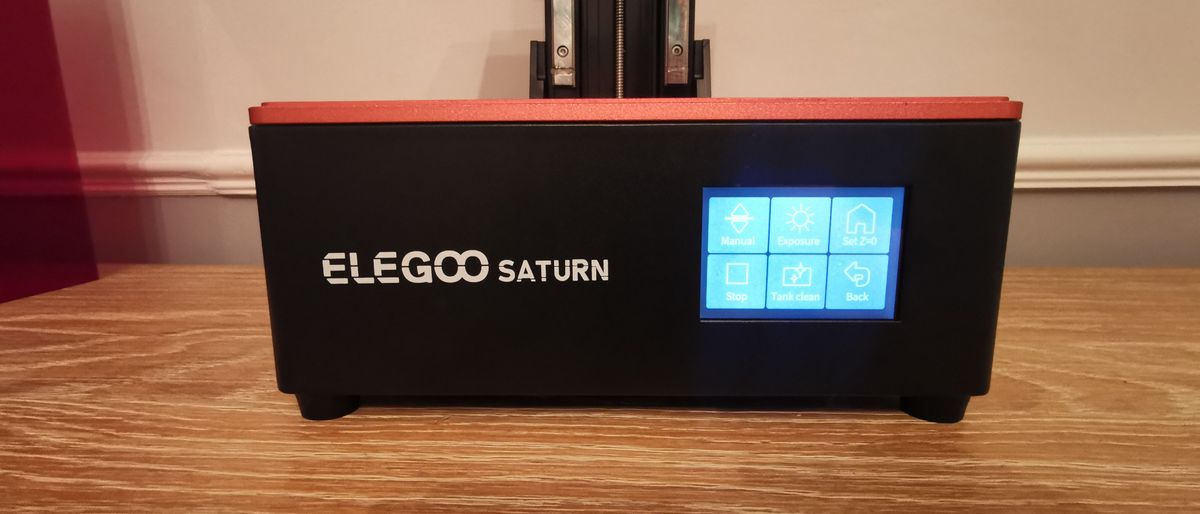 Front view of the Elegoo Saturn LED display