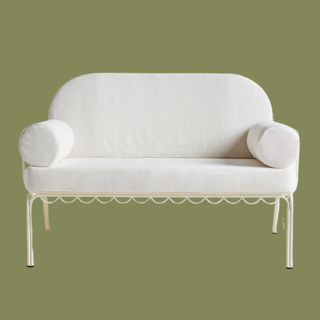 Business & Pleasure Co. the Al Fresco Love Seat Frame & Cushion Insert Set