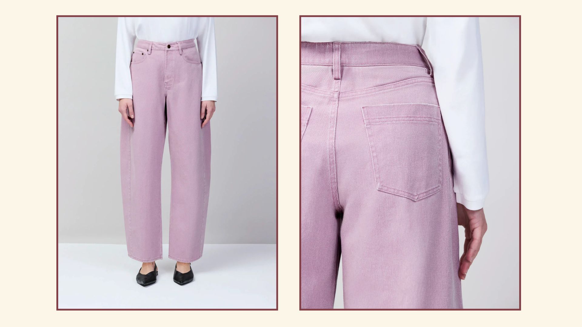 a mode wearing the ro&amp;zo pink jeans