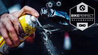 Best bike chain degreaser being sprayed on chain