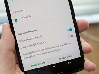 Project Fi international settings