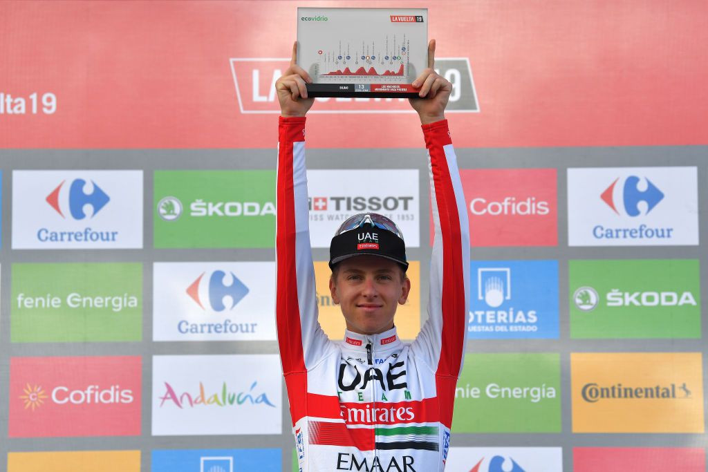 Another stage win trophy for Pogacar