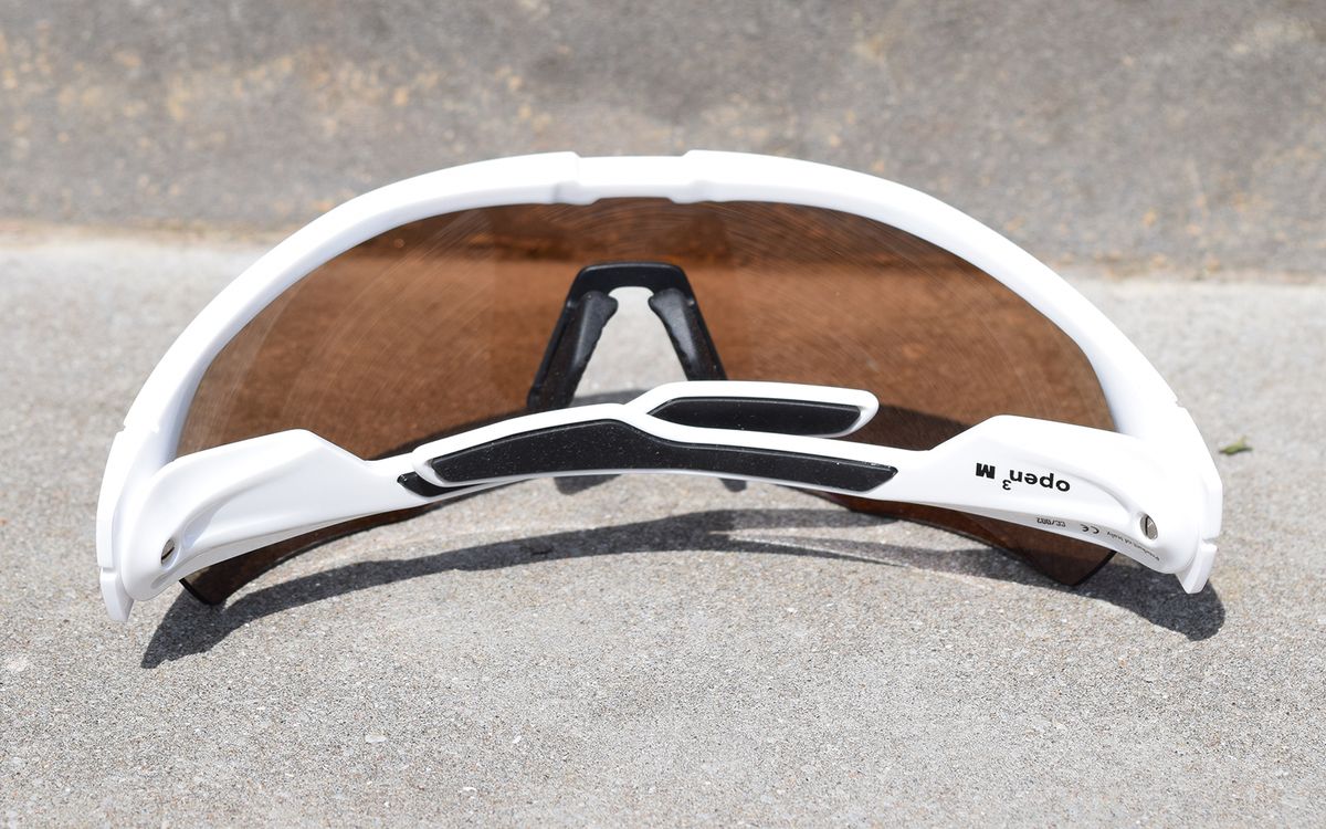 The arms on the sunglasses rotate inwards as opposed to a traditional hinge
