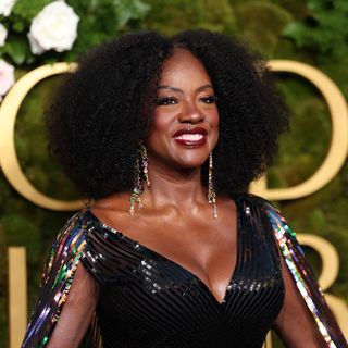 Viola Davis attending the Golden Globes 2025.