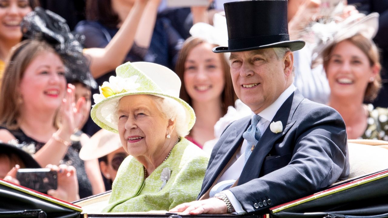 Queen Elizabeth and Prince Andrew in 2019