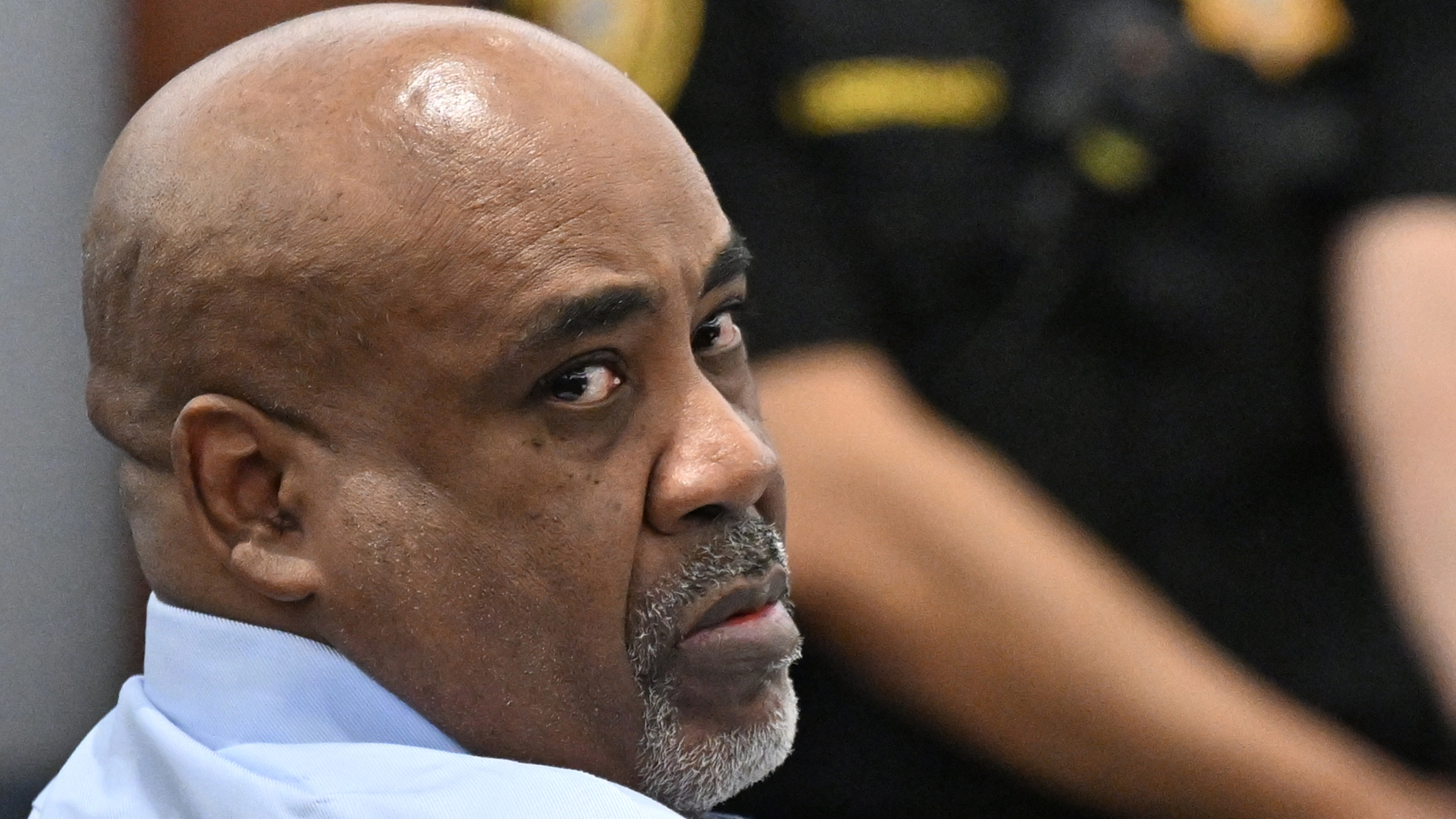 Duane Davis looks on during the first day of jury selection in his murder trial