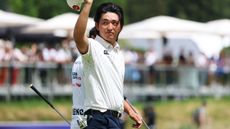 Kota Kaneko reacts to winning the Austrian Alpine Open
