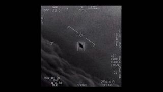A still from a U.S. Navy video reportedly showing an unidentified anomalous phenomena encountered in military airspace off America's east coast in 2015.