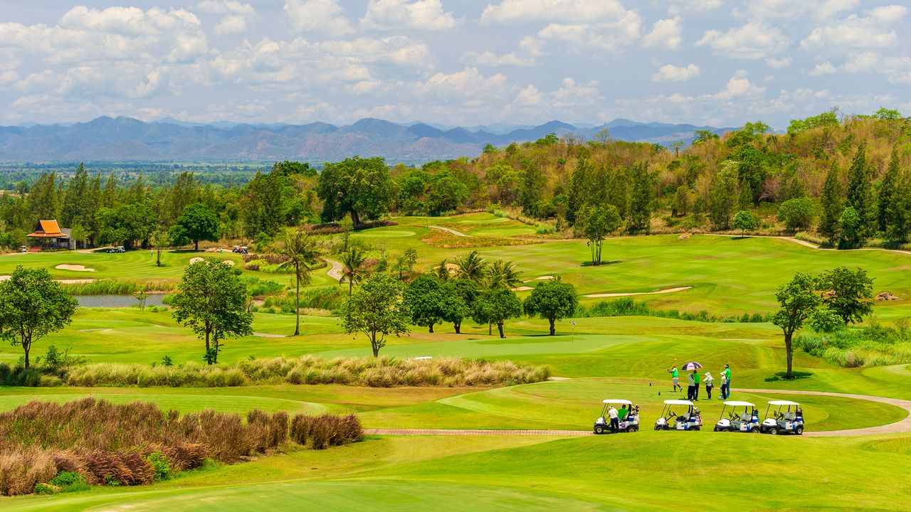 A Thai golf course seen from above