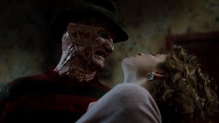 Nancy getting killed by Freddy in A Nightmare on Elm Street 3.