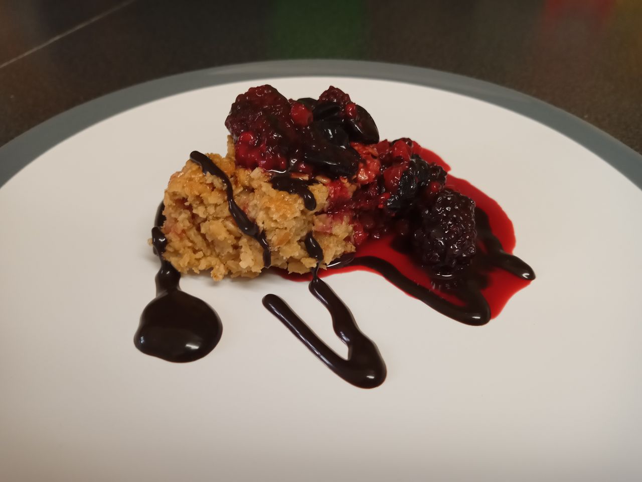 Indoors images lose some clarity, but you can still take okay shots of your dinner.