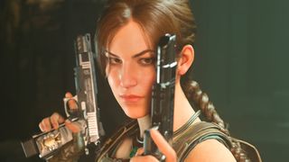 Lara Croft in Modern Warfare 2.