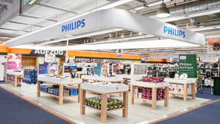 Philips store showcasing a range of electronic devices