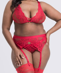 Lovehoney Beau Red Lace Bra Set, $17.20 $42.99 | £17.49 £34.99, Lovehoney