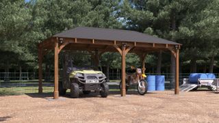 timber freestanding carport