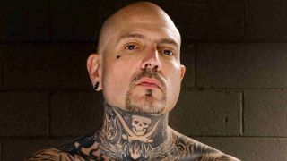 Biohazard’s Evan Seinfeld posing for a photograph in 2011