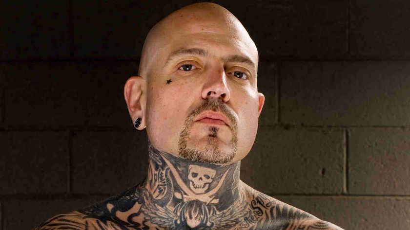 Biohazard’s Evan Seinfeld posing for a photograph in 2011